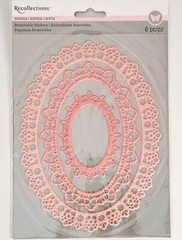 Recollections Sophia Collection PINK OVAL FRAMES Removable Stickers – pcs