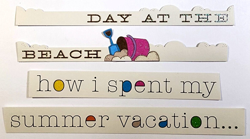 Day At The Beach Vacation Border Stickers 4pc Recollections Scrapbooking 6″
