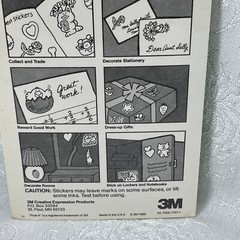 Vintage Stickers Post It Cow 4 Sheets Green 3M 1989 HQ-508