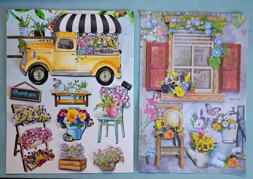 Crafter’s Square – Window Scene Pop-Up Sticker Sheets – Lot Of 2