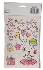 Birthday Party 1st, 2nd, 3rd, 4th, 5th Years Scrapbook Sticker Keepsake