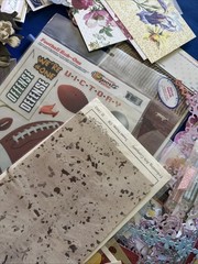 Card Making Scrapbooking LOT Embellishments Ann G, Cut Outs. 4 RollsVinyl Paper