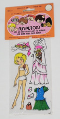 4 Vtg Stick On Sports Girl Theme 1970s Bella Fun Put Ons Sealed NOS New Lot