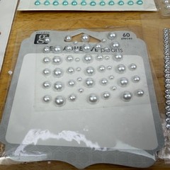 Craft Jewel and Pearl Sticker Lot Huge Assortment of Rhinestones Adhesives