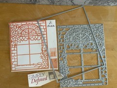 2) Simply Defined Metal dies and stamps: Rainbow, Gate, Window and Ferny frames