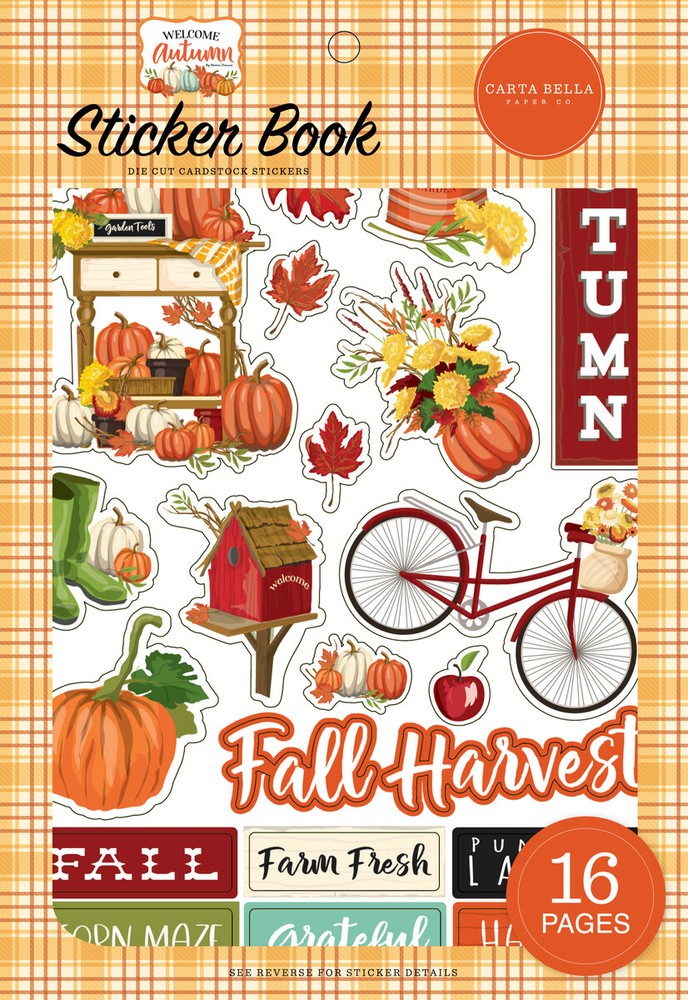 Carta Bella Paper WELCOME AUTUMN Scrapbooking Sticker Book