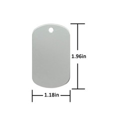 Aluminum Blank Tags Stamping Blanks 25 Pack (Silver) Silver