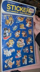 Vintage Stickers Mark 1 Celebrity Stickers Cats Kittens 2 Sheets New Pack READ