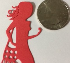 WOMAN WITH PURSE Die-Cut(6pc) 1″x 3″•Working Girl•Female•School •Dancer•Stripper