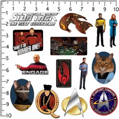 STAR TREK THE NEXT GENERATION DIE CUT VINYL 50 CT STICKER PACK