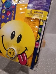 Vintage Smiley Face Sandylion Sticker Stationery Kit Floaty Paperweight Pen Lot