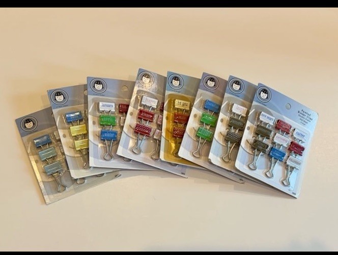 NWOT Li’l Davis Designs Painted Binder Clips 72-piece Set
