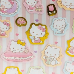 Hello Kitty Sanrio Foil Stickers Lot 3 Sheets Japan Kawaii Scrapbook New