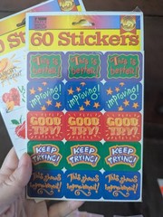 Lot of 30+ Sheets Vintage 80s And 90s Teacher Reward Stickers Teddy Bears Ribbon