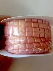 «BLUSHING BRIDE» Stampin’Up! RETIRED 3/8″ Satin Pleated Ribbon 5 Yards each Roll