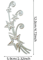 Star Die Cut for Card Making, Scrapbooking Die-Cuts, Hollow Out Star Metal Cutti