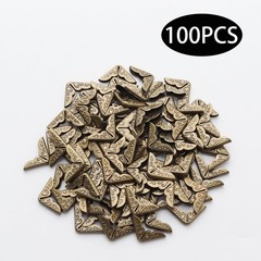 100 Pcs Vintage Metal Book Corner Protectors Decorative Corner Guards for Albums