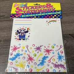 Lisa Frank Sticker & Stationary PANDA BEAR PAINTER Vintage Postalettes Stickers