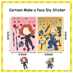 24 Sheets Cute Superhero Stickers for Kids Make Your Own Movie Sticker Make a…