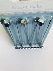 ACCENT PICKS BYVICTORIA LYNN FOR SCRAPBOOKING FLORAL, 3″, GLASS STONE CRYSTAL AB