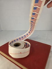 Vintage Roll Of American Flag Stickers 1980s Patriotic Scrapbooking Nostalgic