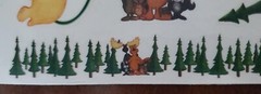 FOREST FRIENDS scrapbooking large sticker sheets, Persnippity Designs, 2 sheets