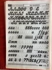 6 Letraset INSTANT LETTERING Transfer Letters 72pt Kalligraphia nice 2