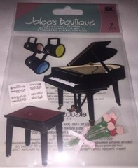 Lot Of 4 Jolee Rock & Roll Stickers Musical Instruments Drums Flute Guitar Piano