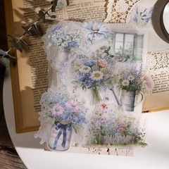 25 pcs Spring Bouquet Translucent Vellum Matte Surface Paper Sticker Scrapbook