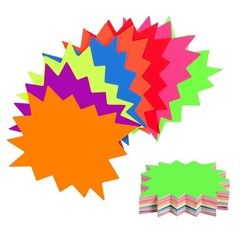 400 Pieces Yard Sale Price Stickers, Vision Board Supplies Starburst Neon Poster