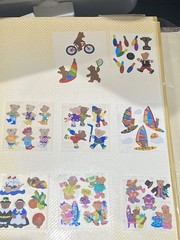 8 Vintage Bear Prism Shiny Stickers. Sandylion And Other.