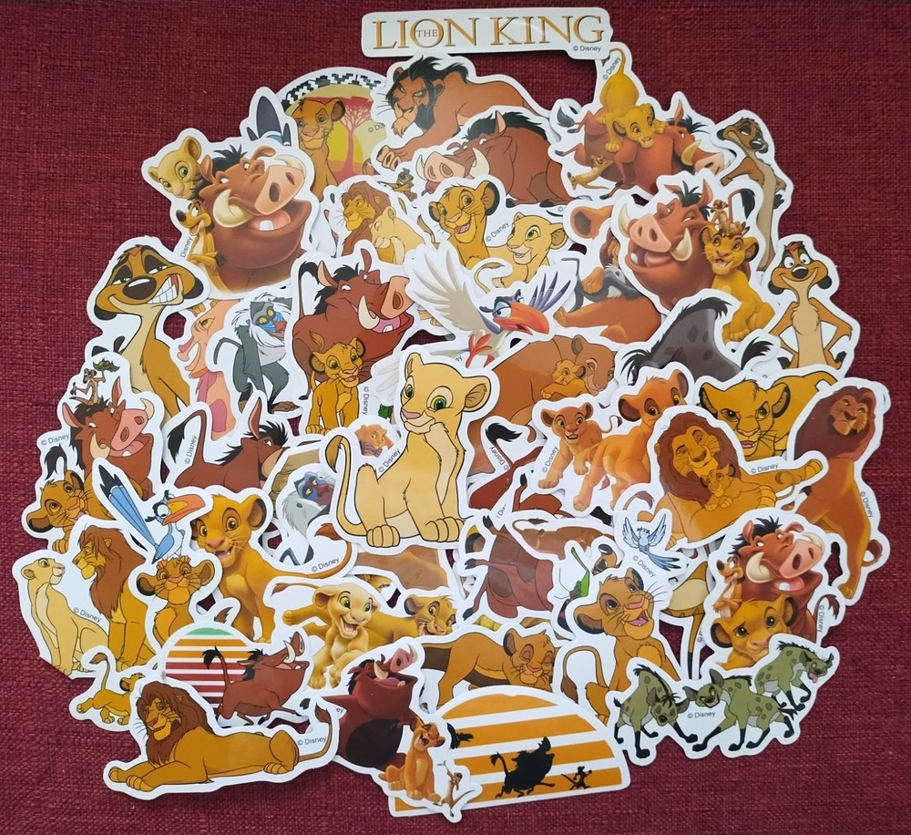 50pc. LION KING WATERPROOF STICKERS