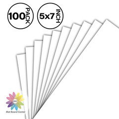 100 PCS 5×7 Inch White Backing Matte Boards 4Ply Thickness Backer Frame
