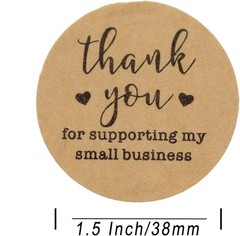 1.5»Thank You for Supporting My Small Business Sticker, Thank You Stickers, …