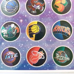 Hallmark 1999 NBA Press Basketball Team Logo Sticker Sheet