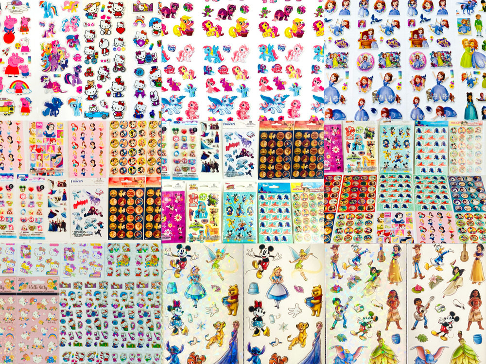 400 Sticker Set LION KING, TOY STORY, FROZEN, TROLLS, MICKEY, DISNEY JR THEMED