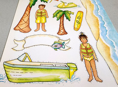 Bo Bunny Makin Waves Beach Cardstock Stickers 8.5×12 Vintage 2002 Scrapbook NOS