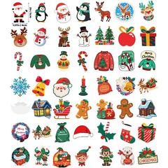 200Pcs Cute Christmas Stickers for Kids Bulk, 2″ Christmas Water Bottle Stick…