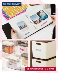 Uniclife 9840 Pcs 60 Sheets Letter Stickers 0.5 Inch Scrapbook Stickers, 1/2 Inc