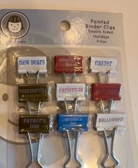 NWOT Li’l Davis Designs Painted Binder Clips 72-piece Set