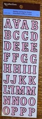 RECOLLECTIONS Pink Upper & Lower Alphabet Alpha Letters Number Scrapbook Sticker