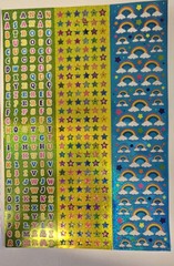 VTG Lisa Frank Stickers. Y2K Complete Strips. Lot of 9 Strips/3 Sheets. New.