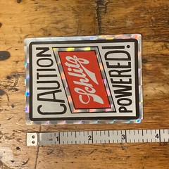 Vtg 1980s Schlitz Beer Advertising Promo Vending Machine Prism Sticker 70s HTF!