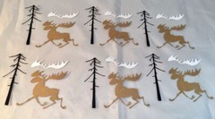 Tim Holtz Christmas Die Cuts * Merry Moose * 6 Sets Brown, Kraft or White Moose