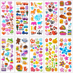 3D Puffy Stickers for Toddlers & Kids, 40 Sheets, 794 Pieces, Assorted Themes