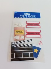 Lot of 5 Scrapbook Sticker Decoration Sheets Medical Movies Love Romance Hearts