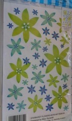 Rub On Transfers Starburst Flowers Embellishments Scrapbooking