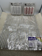 Adhesive Gemstone Lot Of 3~ 1300 & Two 60 Pieces For Crafts Free Shipping New