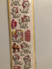 Disney Marie Cat Glitter Puffy Large Sticker Sheet Scrapbooking