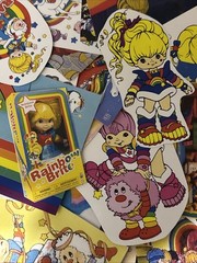60 + piece ( Rainbow Bright ) Junk Journal Ephemera read description
